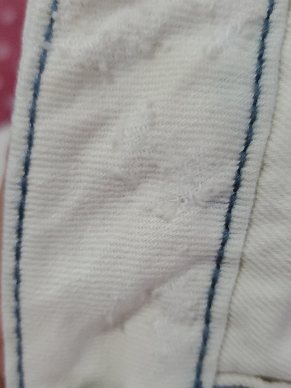Lei White Distressed Denim Skirt Size 13 - Picture 6 of 7